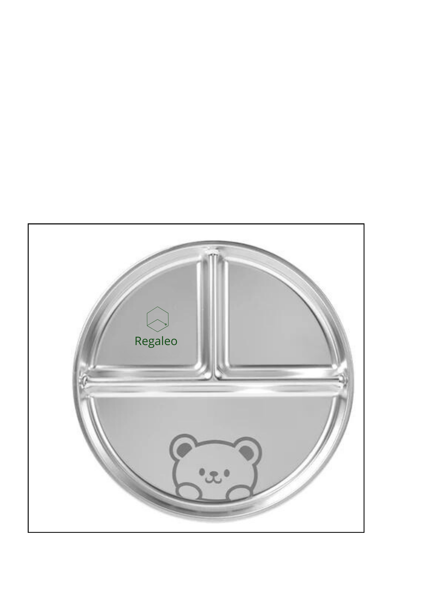 Stainless Steel Children's Plates with Divider Passed