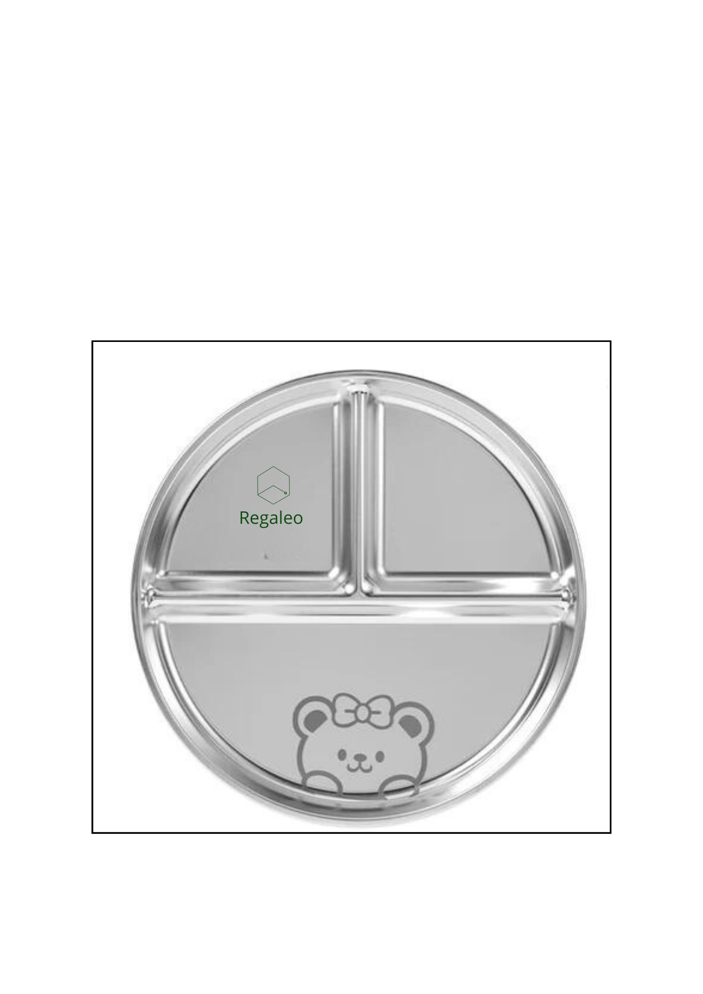 Stainless Steel Children's Plates with Divider Passed