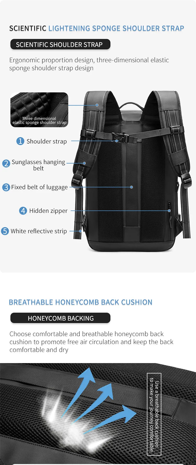 Expandable 60L Vacuum Compression Backpack