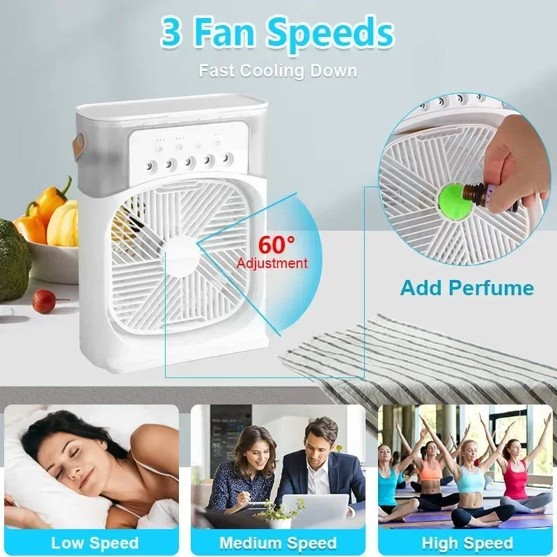 Portable 3-in-1 Cooling Fan & Humidifier