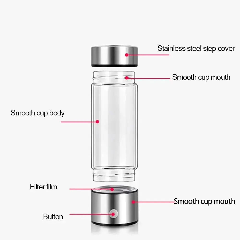 Healthy Water Carafe with Ionizer - 400ml Japanese Titanium (Chcyus)