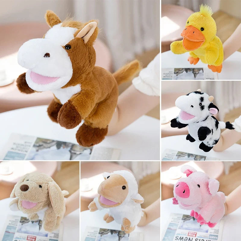 Small Hand Puppet Stuffed Toy | Cute Plush Animals Soft Puppets Doll Plushies | Learning Toys for Kids Girls Toddler Baby Birthday | Alo Trendy