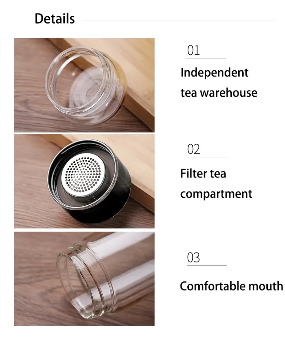 Double Wall Tea Infuser Bottle